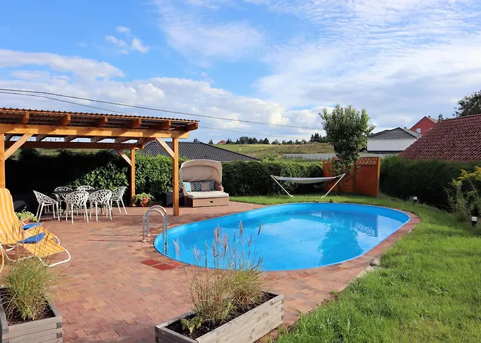 Ferienhaus Zum Glueck, Mit Pool Und Kamin Gerswalde photo