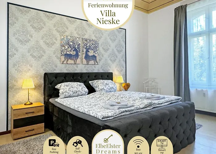 Ferienwohnung Villa Nieske - Jugendstil Denkmal, Free Wlan & Parken, Self Check-In, Smart-Tv Herzberg  photo